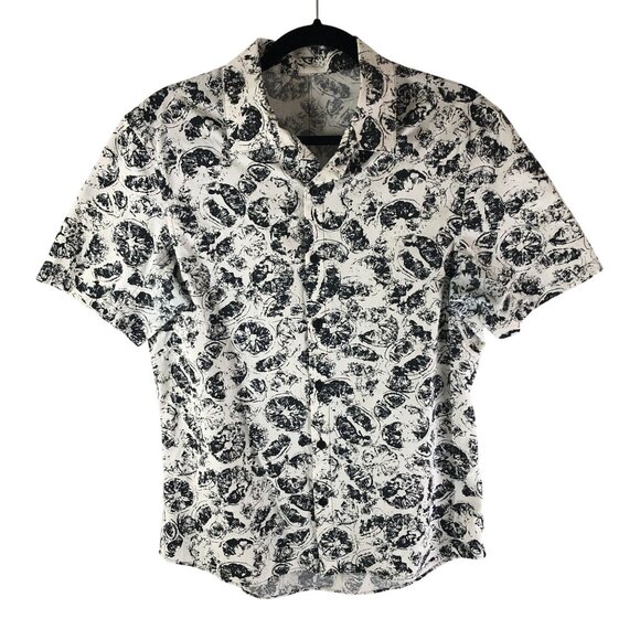 Lululemon Other - Lululemon Mens Down to the Wire Slim Fit Shirt Citrus Crush White Black L?